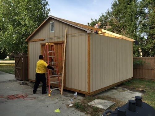 Shed demolition and removal by Junk Doctors crew